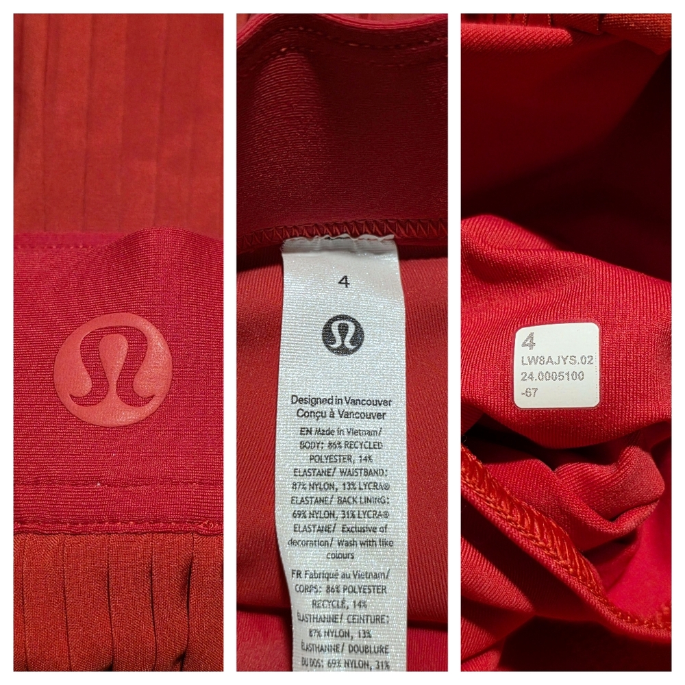 lululemon Varsity High-Rise Pleated Tennis Skirt Glaze Pink Size 4 - Picture 3 of 5